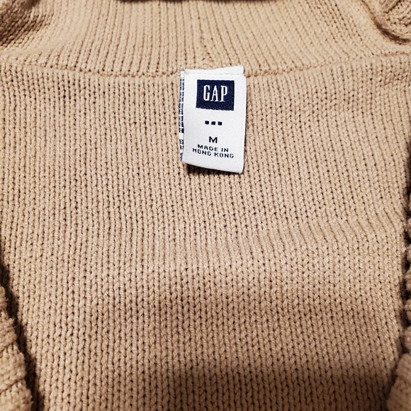 Gap cream hooded ribbed knit sweater - Picture 3 of 3